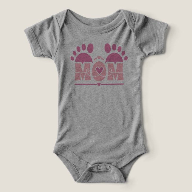 MAMMAS hjärtavtryck T Shirt (Design Framsida)