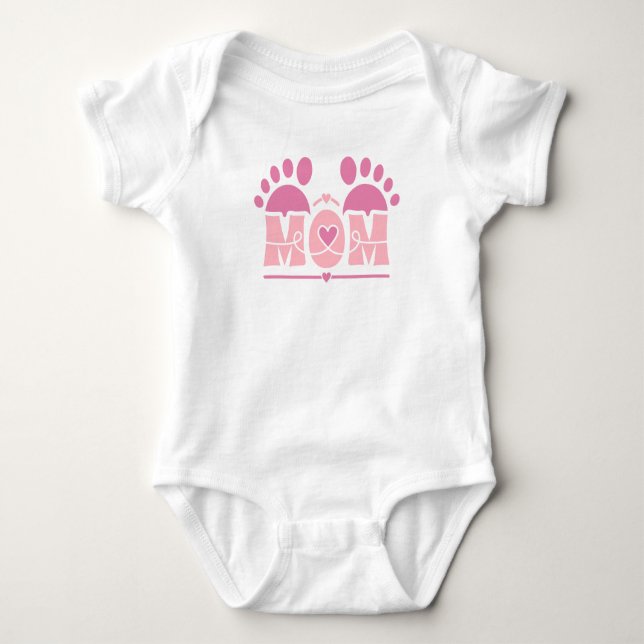 MAMMAS hjärtavtryck T Shirt (Framsida)