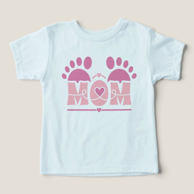 MAMMAS hjärtavtryck T Shirt (Design Framsida)