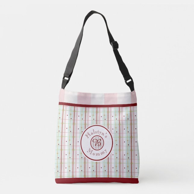 Mammas initialer Barn Essentials Tote - Rosa Axelväska (Baksida)