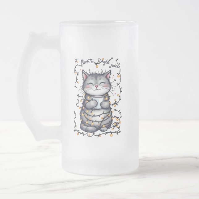 Mammas jingeljuice  frostat ölglas (Vänster)