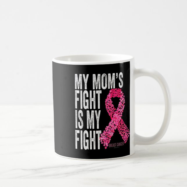 Mammas kamp är min kamp Bröstcancer Medvetande Gi Kaffemugg (Höger)