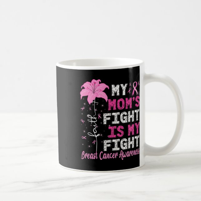 Mammas kamp är min kamp Bröstcancermedvetenhet  Kaffemugg (Höger)