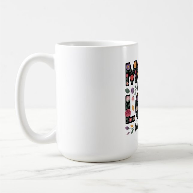 Mammas kärlek är hög (i tystnad) kaffemugg (Vänster)