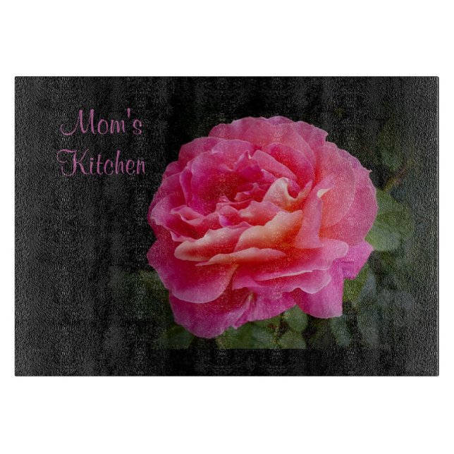 Mammas kök Blommig dekorativ glas (Framsidan)