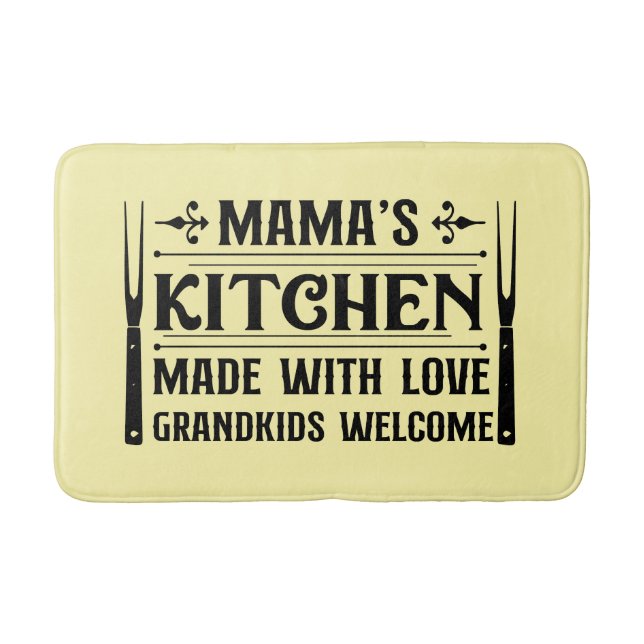 MAMMAS kök ordkonst  Badrumsmatta (Framsidan)