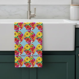 Mammas kök Retro blomma Dopamin Dekor Kökshandduk