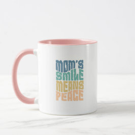 Mammas leende betyder fred – Grön & Orange Mugg