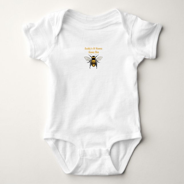 Mamma's lil Honey bee T-Shirt Baby Bodyoverall (Framsida)