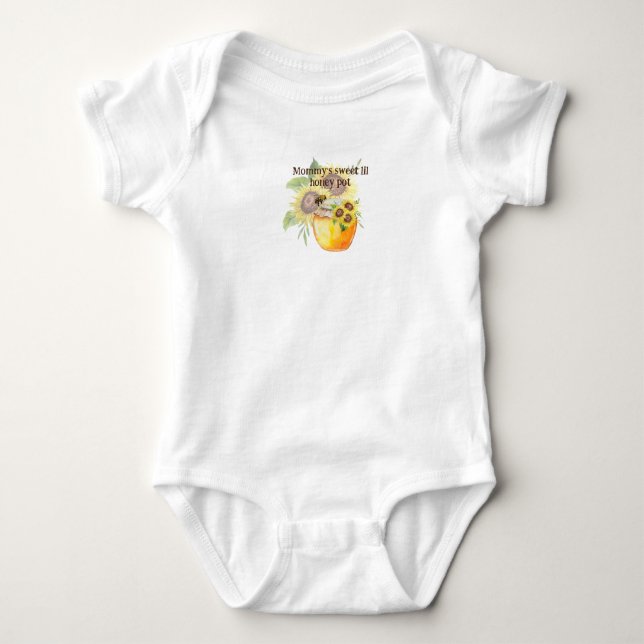 Mamma's lil Honungspot T-Shirt Baby Bodykostym (Framsida)