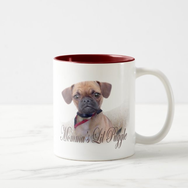 Mamma's Lil Puggle Två-Tonad Mugg (Höger)