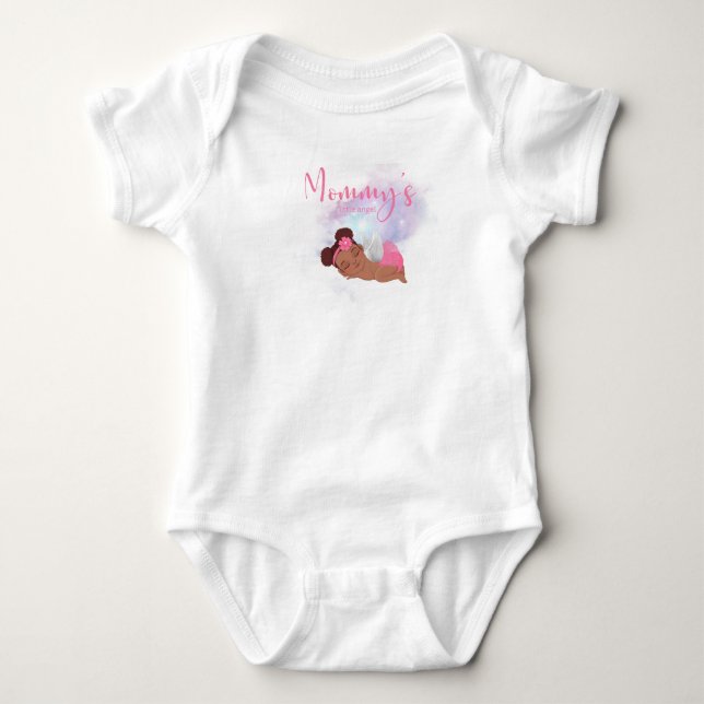 Mammas lilla ängel baby body  t shirt (Framsida)