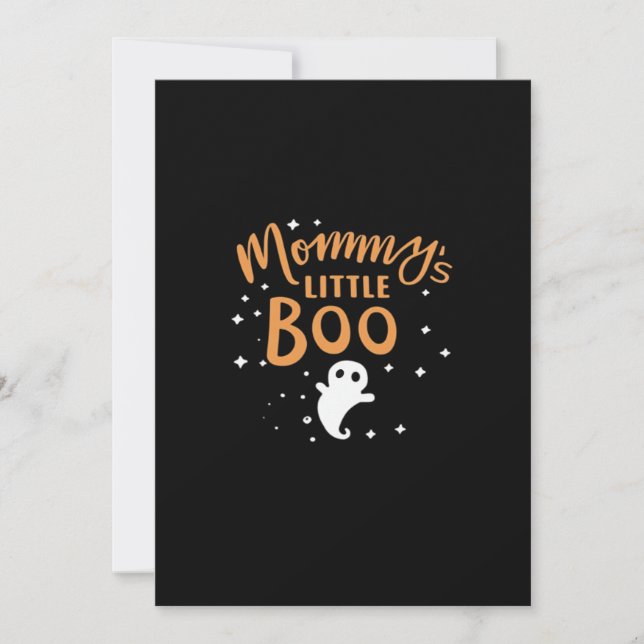 Mammas lilla Boo Halloween klassisk design Julkort (Framsida)