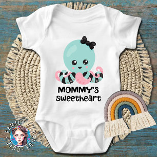 Mammas lilla hjärta Kawaii bläckfisk T Shirt