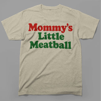 Mammas lilla köttbulle Rolig italiensk retro T Shirt