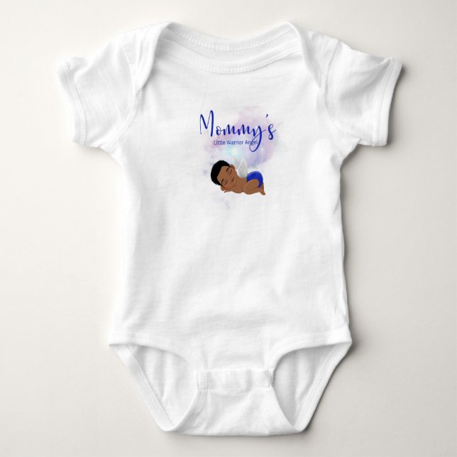 Mammas lilla krigarängel baby bodysuit  t shirt (Framsida)