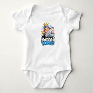 Mammas lilla kung söta bebis krona teddybjörn t shirt