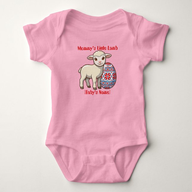 Mammas lilla lamm Babybodi | Personlig T Shirt (Framsida)