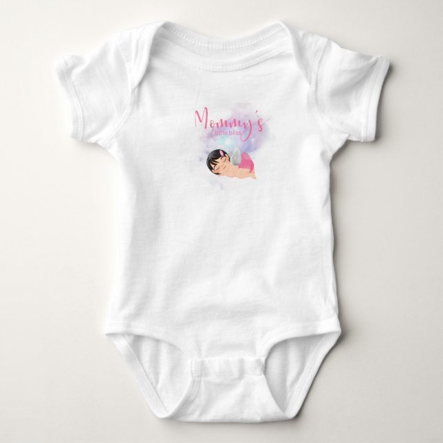 Mammas lilla lyckliga baby body  t shirt (Framsida)