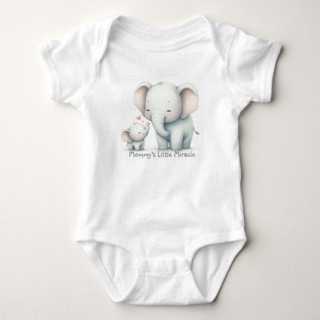 Mammas lilla mirakelbaby bodysuit t shirt (Framsida)