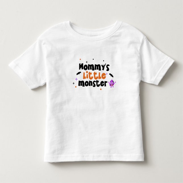 Mammas lilla monster Cute Halloween T Shirt (Framsida)