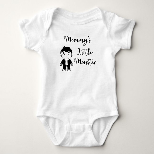 Mammas lilla monster (Design #2) T Shirt (Framsida)