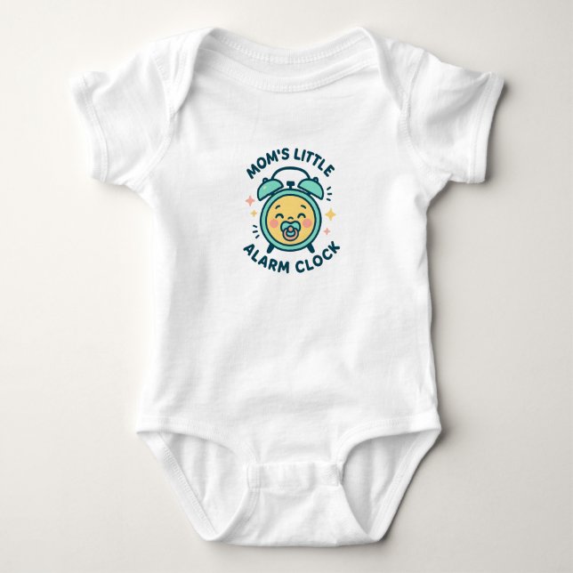 Mammas lilla väckarklocka Baby T-shirt | nyfödd  (Framsida)