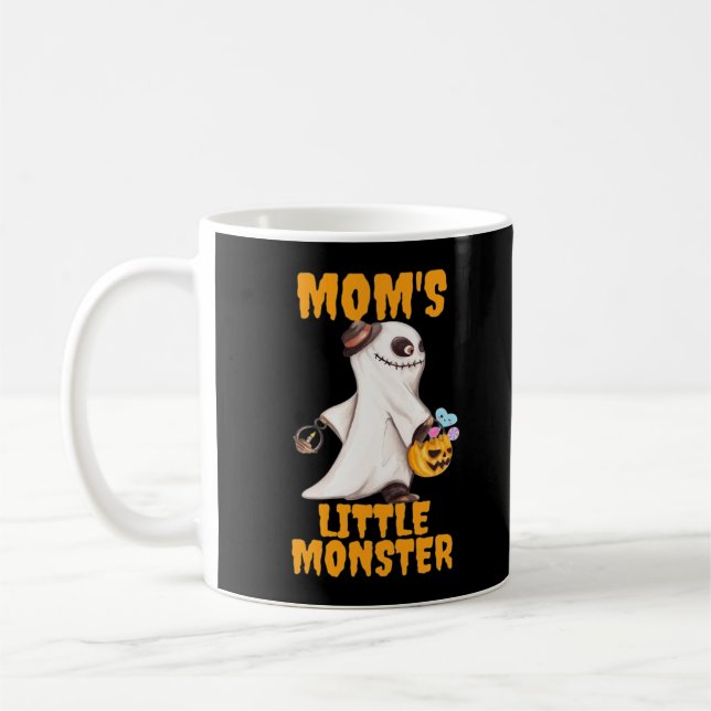 Mamma's Little Boo Monster Funny Graphic Kaffemugg (Vänster)