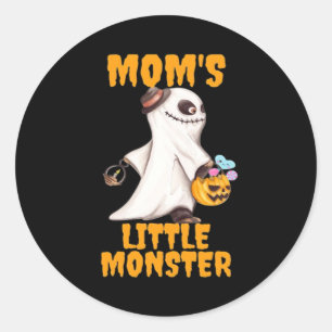 Mamma's Little Boo Monster Funny Graphic Runt Klistermärke