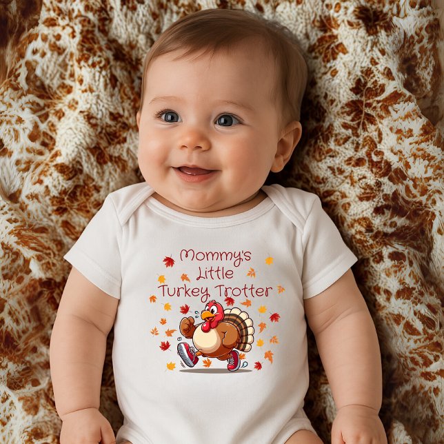 Mamma's Little Turkey Trotter Cute Thanksgiving T Shirt (Skapare uppladdad)