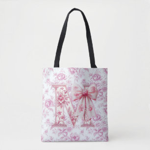 Mammas ljusrosa chinoiserie stora axel tote tygkasse