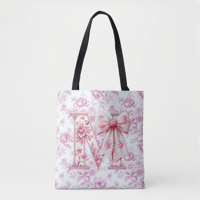 Mammas ljusrosa chinoiserie stora axel tote tygkasse (Framsida)
