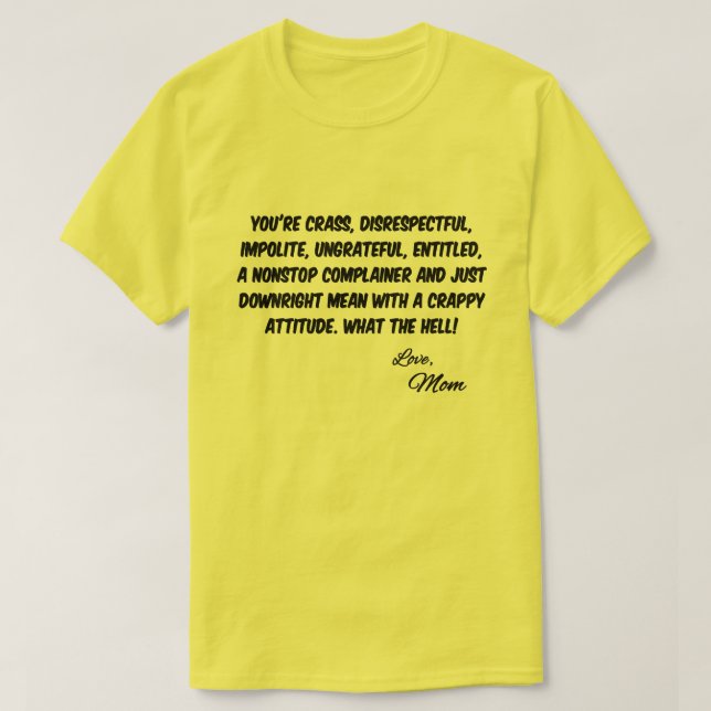 Mammas meddelande t shirt (Design framsida)
