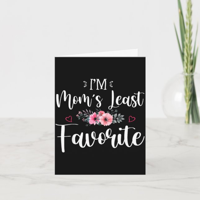 Mammas minst favorit son dotter blomma mamma dag kort (Framsida)
