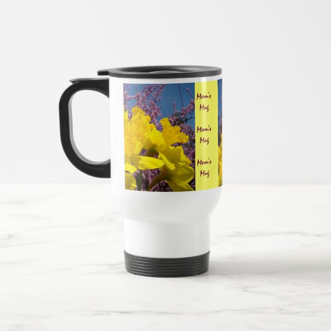 Mammas mugg! Kaffe resemuggor påskliljor blommor Resemugg (Vänster)