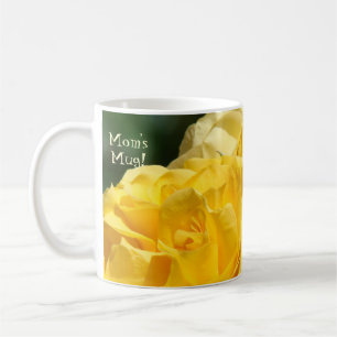 Mammas mugg! Kaffekopp Mugg Gul Ros Blommor