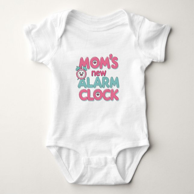 Mamma's New Alarm Clock - Cute Baby Quote T Shirt (Framsida)