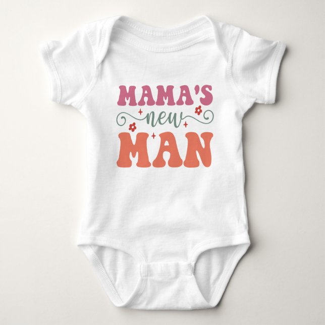 Mamma's New Man - Pojke Bodykostym T Shirt (Framsida)