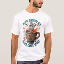 Mammas överlevnadskit - T-shirt | Kaffe Kaos Uppre