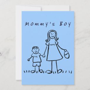Mammas pojke inbjudan eller inbjudningar