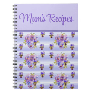 Mammas recept Viola lila syren blom- Anteckningsbok