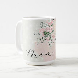 Mammas röda båge och Ros Wisteria Bukett Kaffemugg