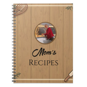 Mammas rustika köksrecept layout redigerbar anteckningsbok