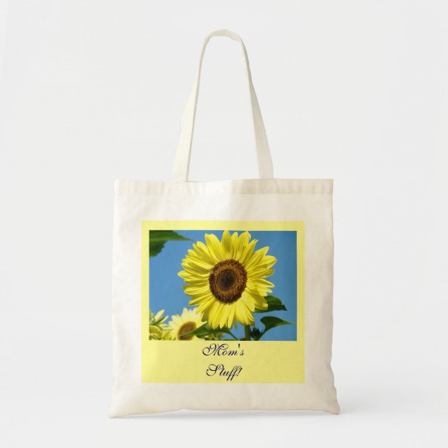 Mammas saker! Totebagspresenter Solrosar Trädgårds Tygkasse (Framsidan)