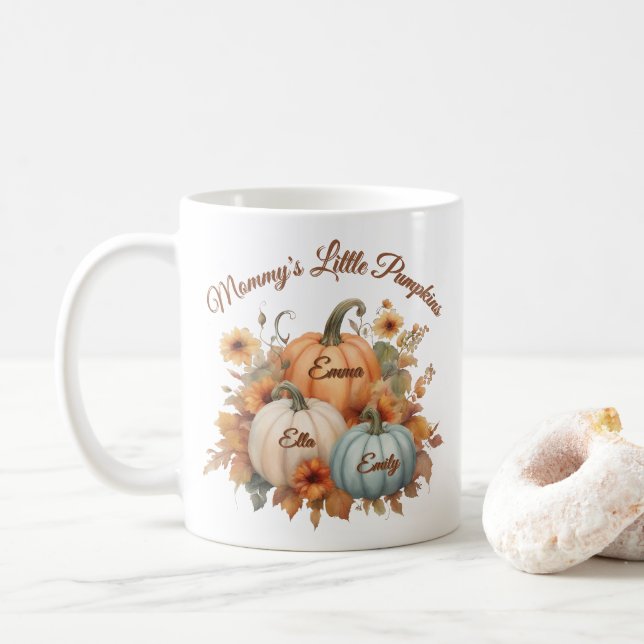 Mammas små pumpaflickor  kaffemugg (Med munk)