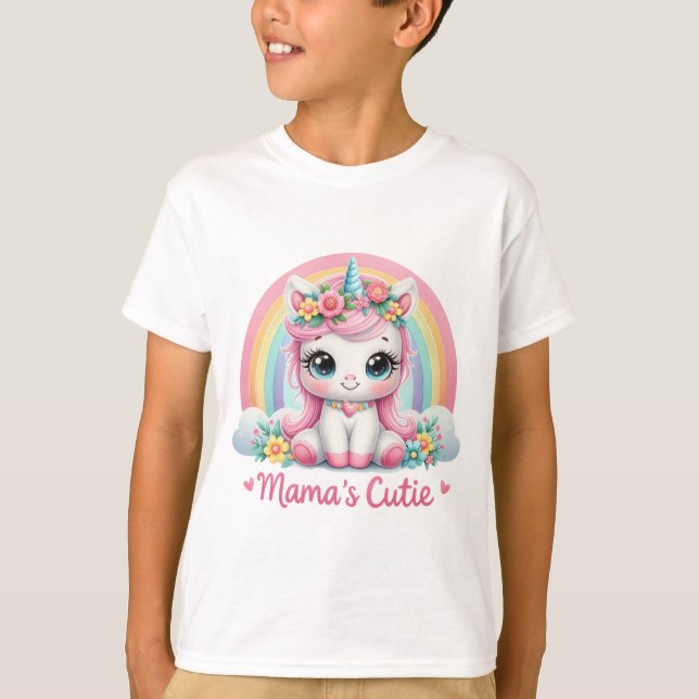 Mammas söta kattillustration t shirt (Framsida)