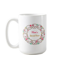 Mammas speciella blomsterkrans mugg mors dag 2026"