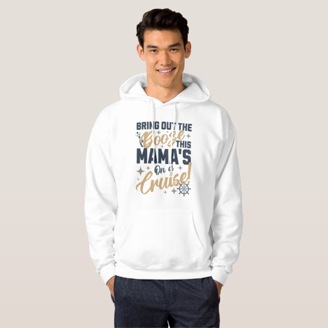 Mammas spritkryssningstypografi hoodie (Hel framsida)