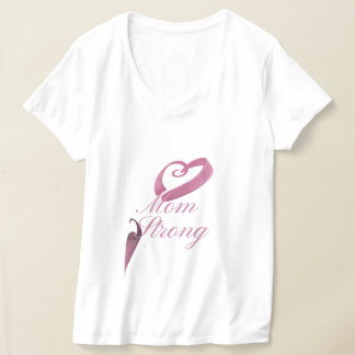 Mammas starka cancermedvetandeskoja – Stark mamma T Shirt