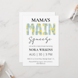 Mammas stora kärlek citrus baby shower inbjudan